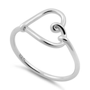 Sterling silver heart knot